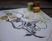Honey Bees Stitch print - 5x7