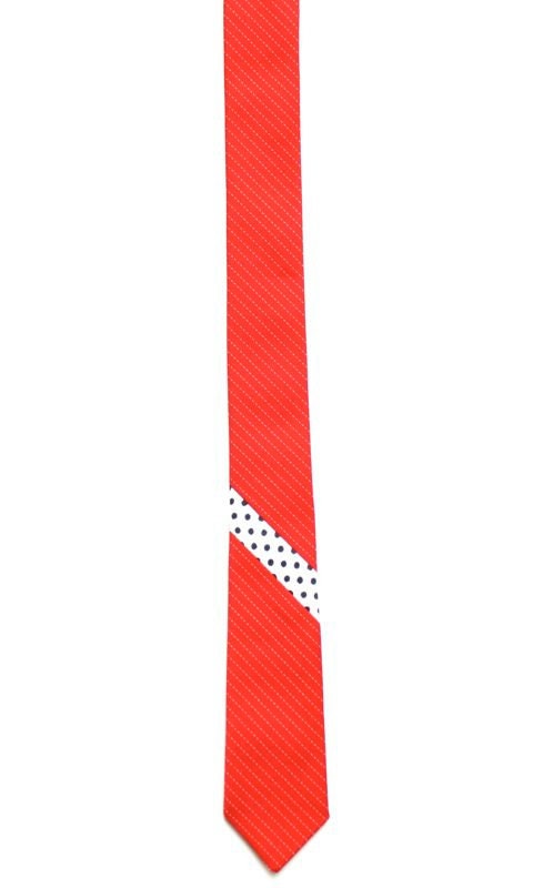 Frankie Four Handmade Cherry Red Skinny Necktie