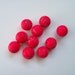 Red Handmade Polymer Clay Beads, 14 mm, set of 10, torn paper