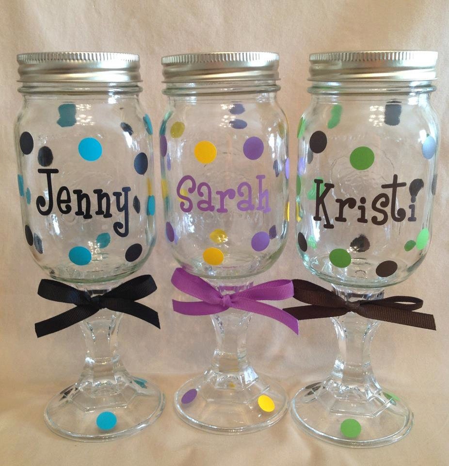 Personalized REDNECK WINE GLASS with Name, Word, Initial - Colorful, Hand Made - Wedding, Christmas Gift