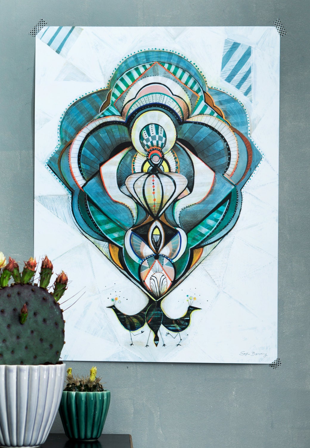 Green Tail Poster, 50x70cm