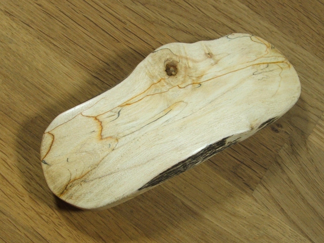 Handmade Sycamore Hair Barrette - Natural Edged Wooden Hair Clip Made From Spalted Sycamore