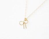 Little Gold Bow Necklace