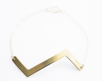 Gold Chevron Bracelet