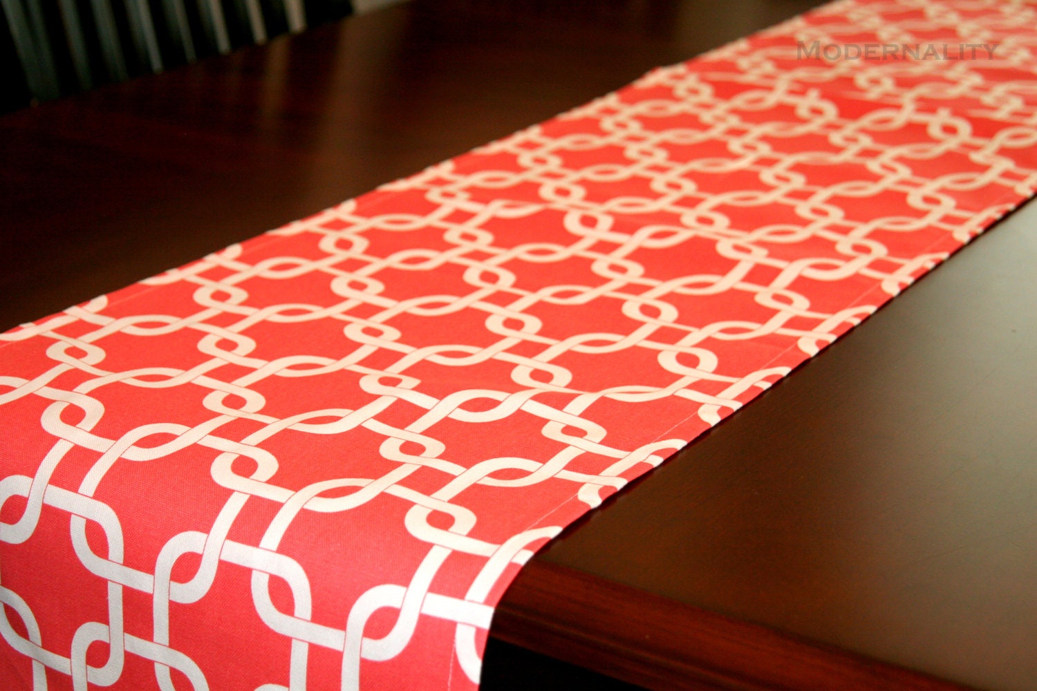 Premier Prints Table Runner- Coral Gotcha Chainlink - 13x72