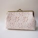 Beige and ivory Bridesmaids Lace Clutch, choose your own initial option Bride Clutch, Fall Bridesmaid Gift - Wedding Favor, Vintage Wedding