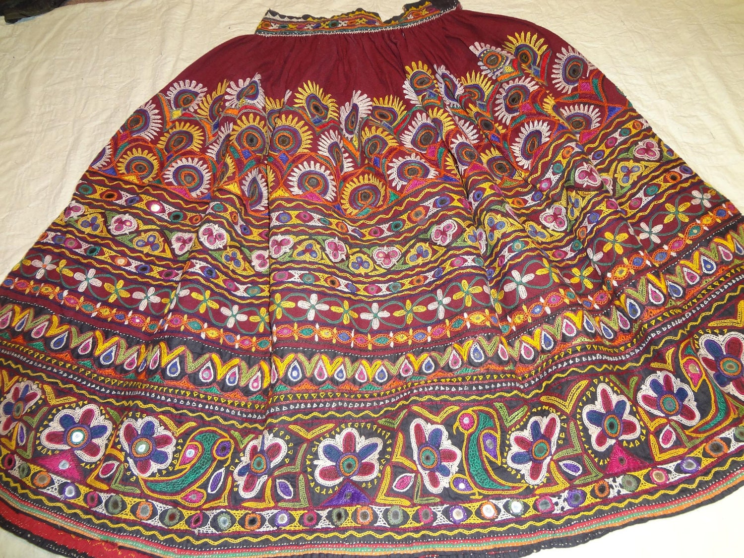 belly dancers skirts/vintage skirts / banjara skirts/tribal indian skirts/  tribal clothes /hand made skirts/ shisha work skirt