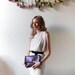 SALE. M E T A L L I C PLUM Envelope Clutch. Leather Fold Over Clutch.