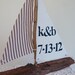 drift wood sailboat table number decoration