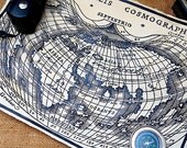 Vintage Map of the Universe - Universalis cosmographia 1470 - Reproduction - Epoque Map -Vintage Old Style Paper