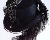 Steampunk corset riding top hat  Lady Amadeus