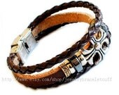 jewelry bangle leather bracelet cross bracelet women bracelet men bracelet cuff made of leather and metal wrist bracelet  SH-00000016