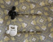 Play Me a Song Music Notes Bobby Pin Set.  OOAK.
