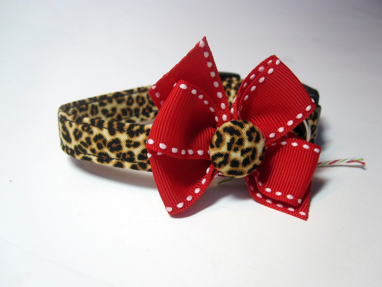 Leopard Animal Print Dog Collar size Extra Small