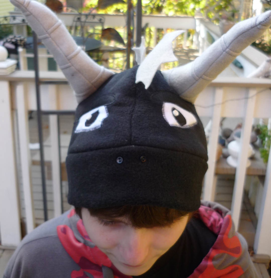 SALE - Dark Spyro / Skylanders inspired Fleece hat