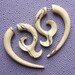 YASMINE - Fake Gauge Earrings - Hand Carved Natural Tamarind Wood