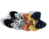 Medium Glitter Hair Bow - Metallics