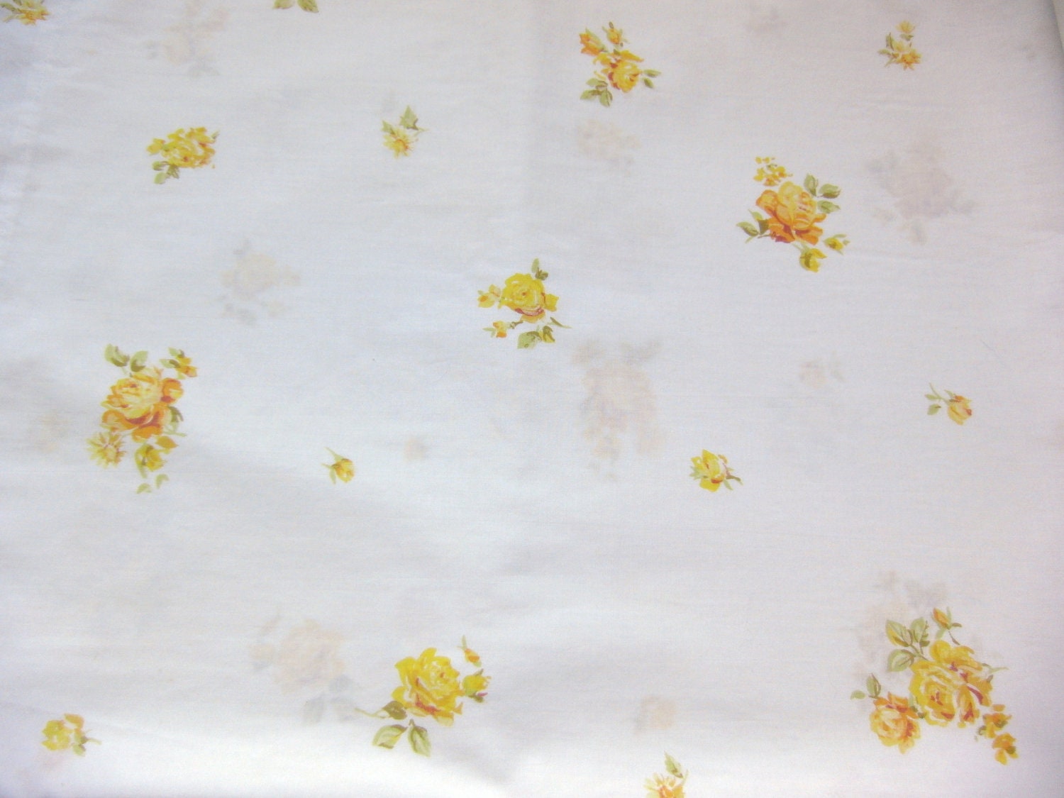 Vintage Twin Flat Sheet Shabby Chic Roses