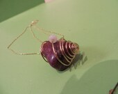 14kt Gold Chain Ruby & Moonstone Necklace