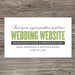 Old Fashioned Wedding Website Card