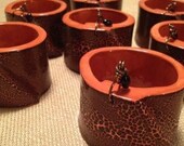 Handmade Ceramic Napkin Rings - Set of 8