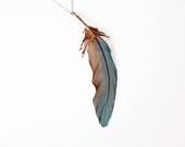 Bright Blue Feather Pendant