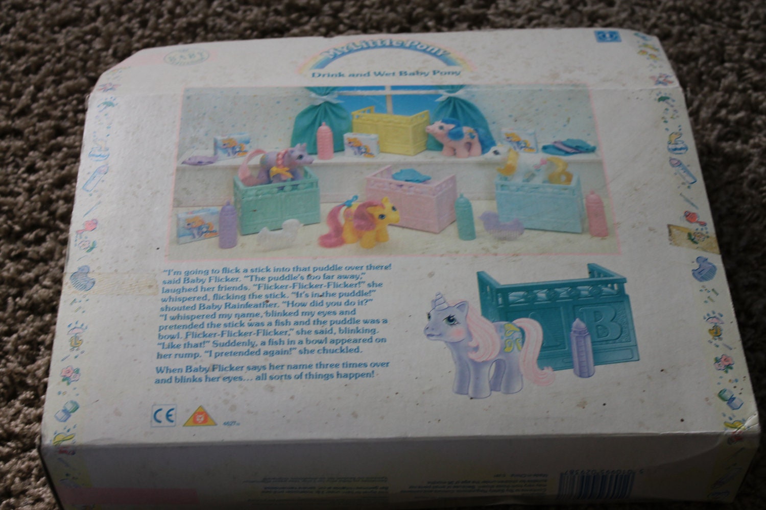 My Little Pony UK Drink & Wet Baby Pony-Baby Flicker Vintage G1 Rare