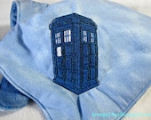 Doctor Who Tardis Embroidered Geek Baby Security Blanket