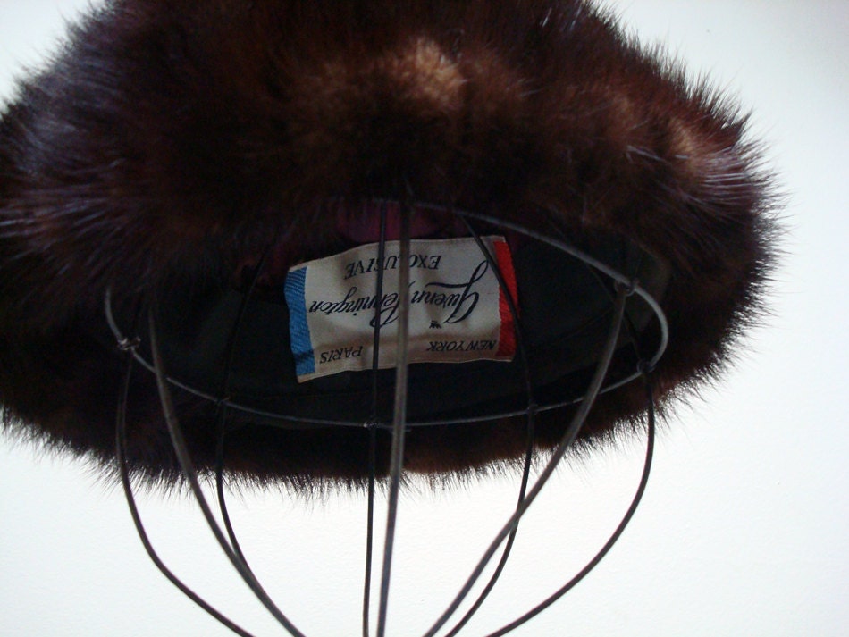 Vintage Mink Fur Designer Hat - Gwenn Pennington, New York, Paris