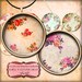 Floral Circles 1 inch circles, digital collage sheet, Vintage shabby chic style for pendants, magnets, scrapping, craft supply.