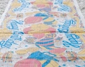 SALE - Happy Birthday Plastic Table Runner Cloth