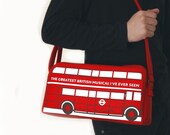 Red Felt London Bus Purse