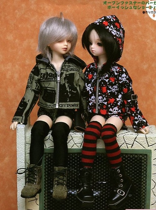 MSD BJD Zipped Hoodie and Shorts Sewing Pattern PDF