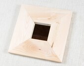 Mirror, Natural Wood - Hanging Wall Mirrors - Square Mirrors - Modern Mirror