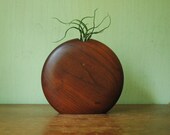 Danish Modern Wooden Bud Vase - Mid Century Modern Wooden Circular Vase