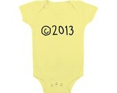 2013 Baby Clothing kids t shirt Bodysuit Copyright  Onesie Infant Toddler  5 colors/ 4 Sizes