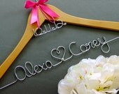 Custom Wedding Hanger with Date Charm, Wedding Date Hanger, Wedding Gift, Dress Hanger
