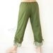 Comfy Drawstring Cotton Pants in Dark Green