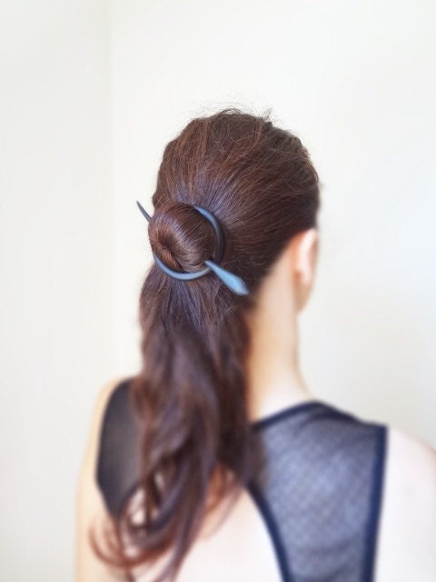 breakfast at tiffany 's Ebony wood wood hair pin shawl pin