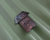 Oxidised Copper Little House Clasp