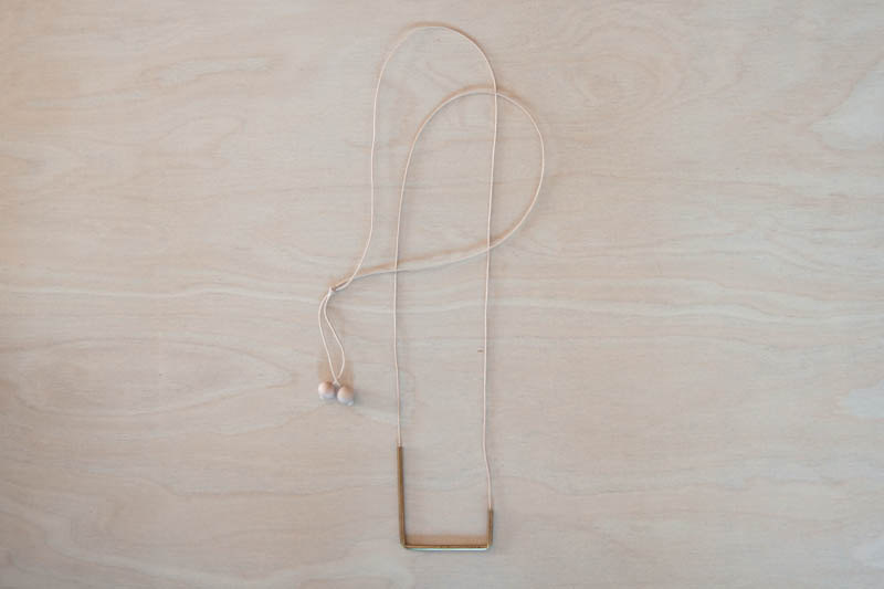 Bent Brass Necklace
