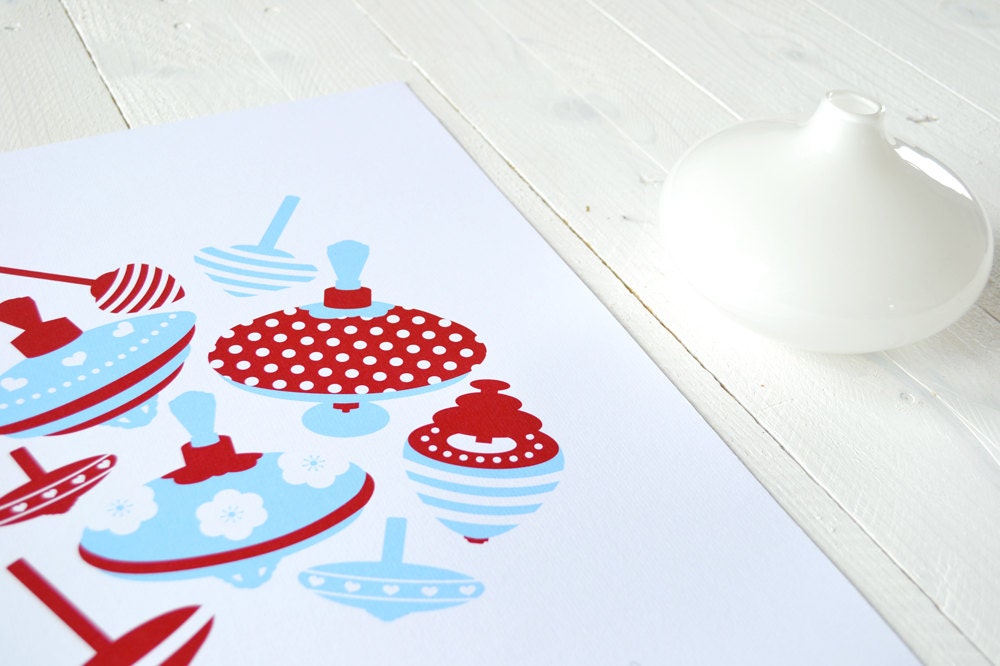 Spinning Top Illustrations Limited edition print
