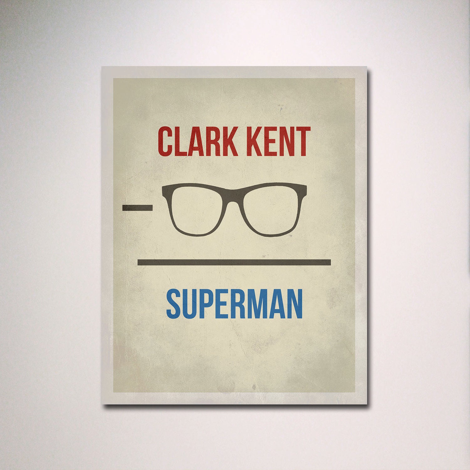 Geekery Typography / Superman Arithmetic 11" x 14" Poster / Wall Art