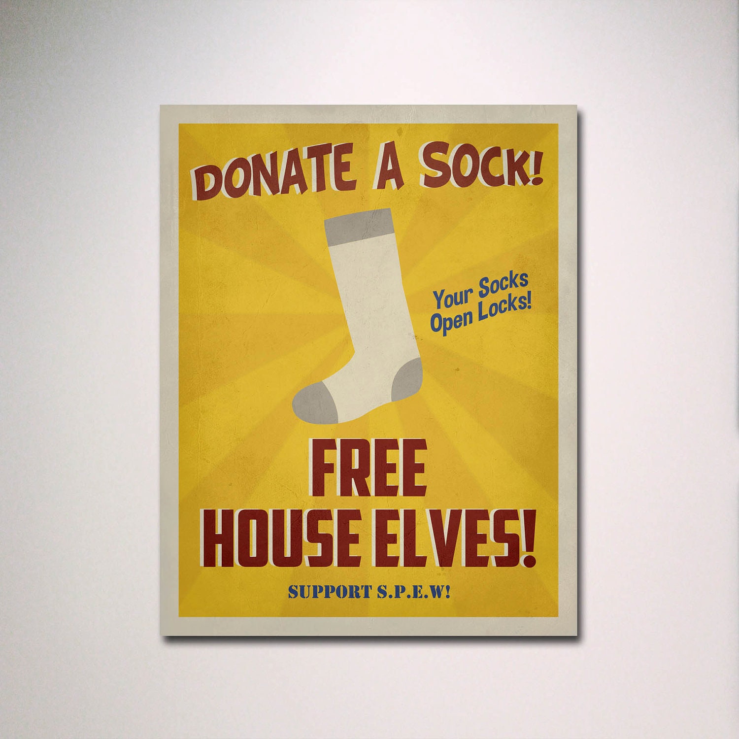 SPEW Free House Elves Propaganda Poster 24" x 36" / Harry Potter Art