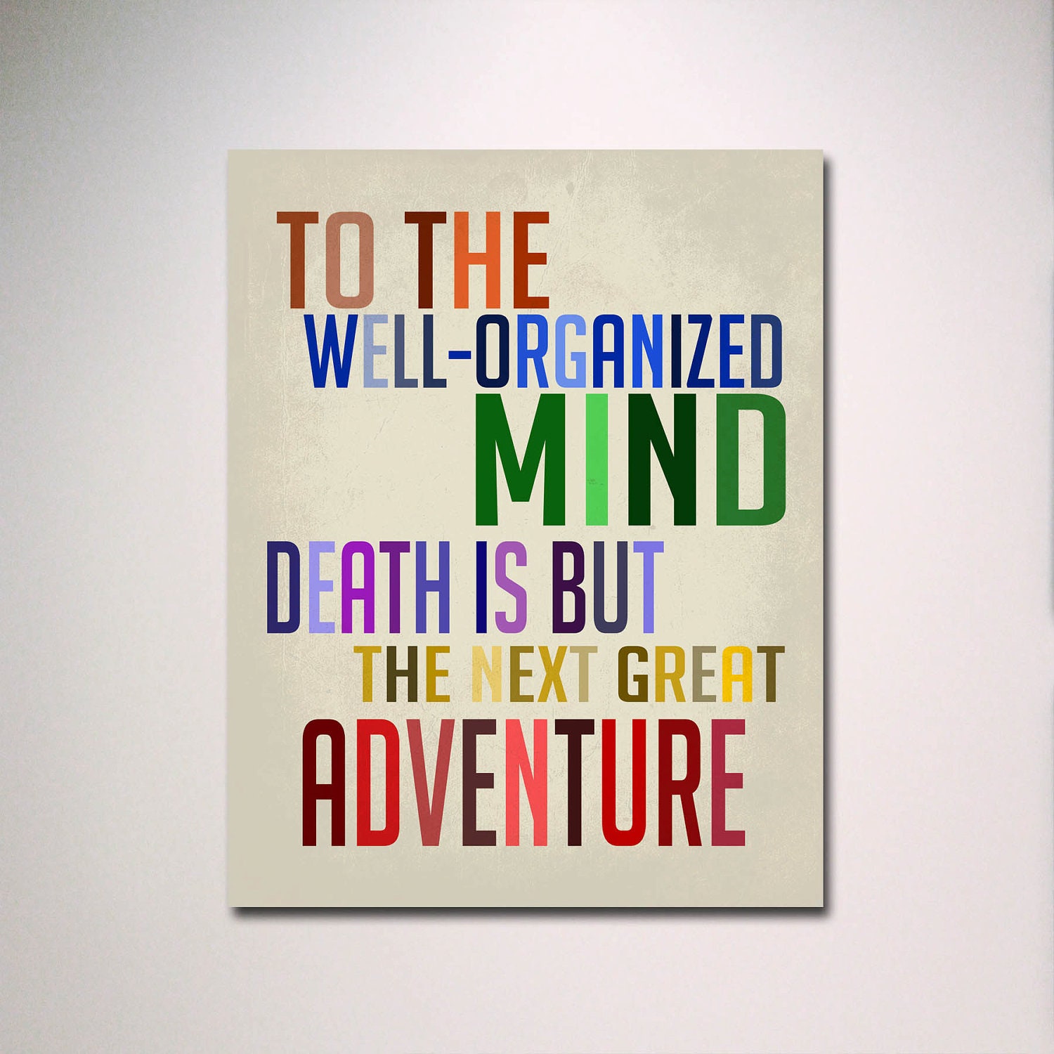 Dumbledore Well Organized Mind Quote / Typography Print Poster / Pick A Size
