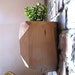 Multifaceted wood planter LARGE Wall-mount