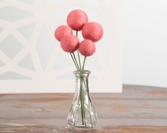 Bouquet of Needle Felted Flower Spheres