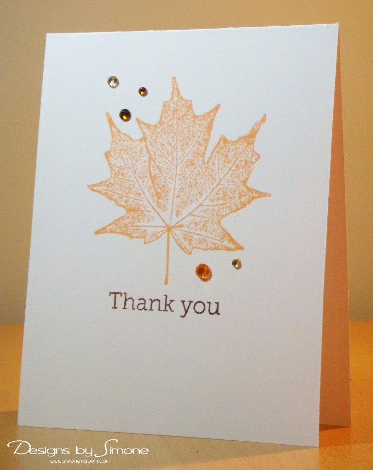 Thank You Maple Leaf Card