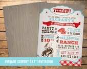 Vintage Cowboy Party Pack - Invitation plus 20 items