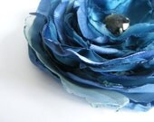 Dark Blue Flower Brooch - Flower Hair Clip - Navy Blue Brooch - Hair Accessories